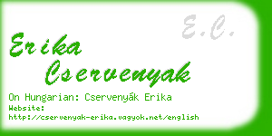 erika cservenyak business card