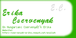 erika cservenyak business card